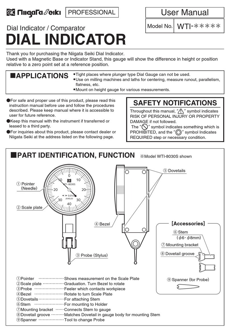 Niigata seiki WTI-2030S User manual