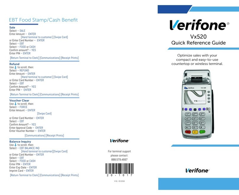VeriFone Vx-520 Series APACS 40 User manual