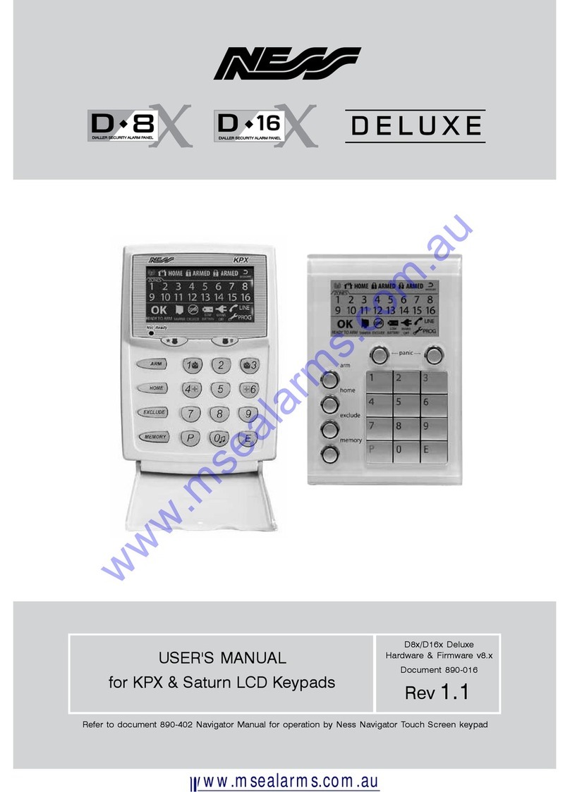 Ness D16x Deluxe User manual