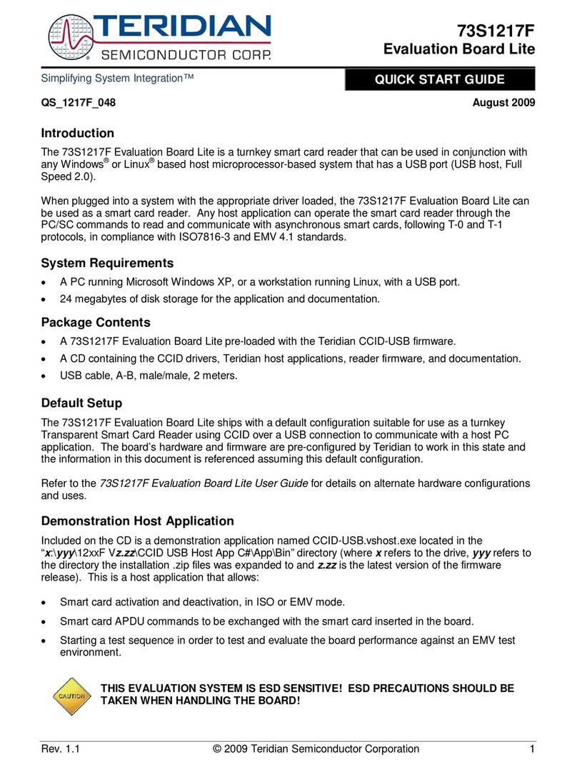 Teridian 73S1217F quick start guide