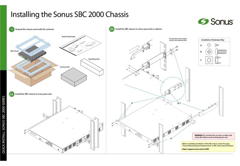 Sonus SBC 2000 Quick install guide