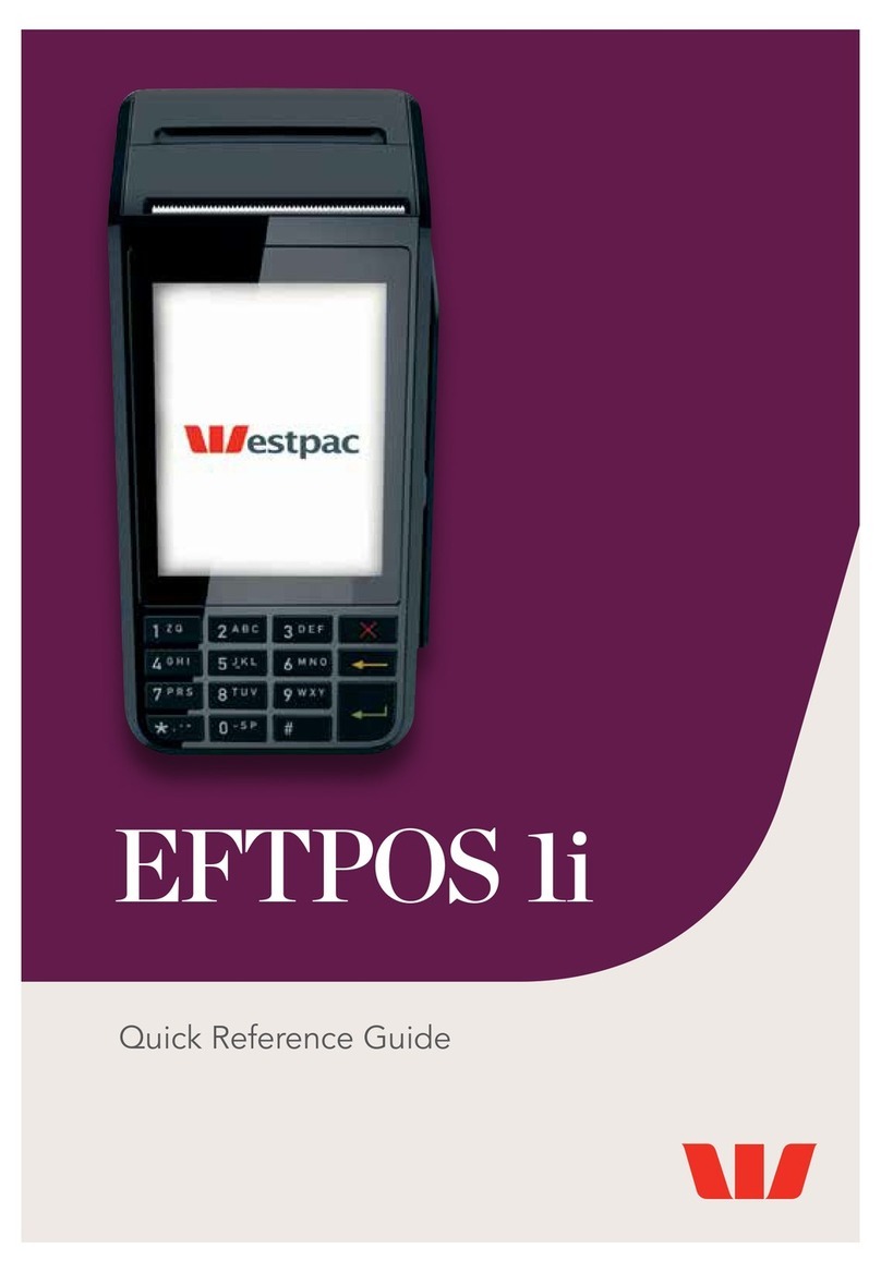 Westpac EFTPOS 1i Quick reference guide