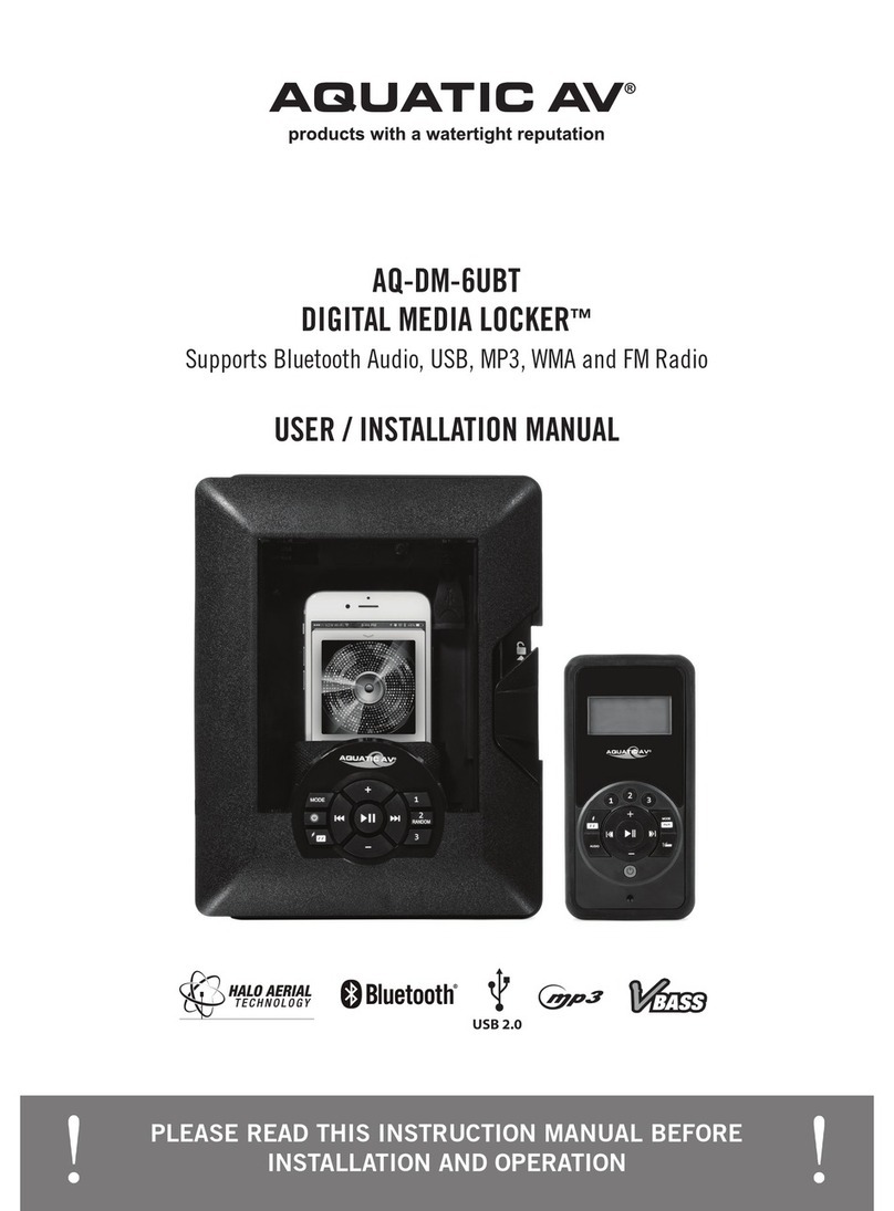 Aquatic AQ-DM-6UBT DIGITAL MEDIA LOCKER User & installation manual