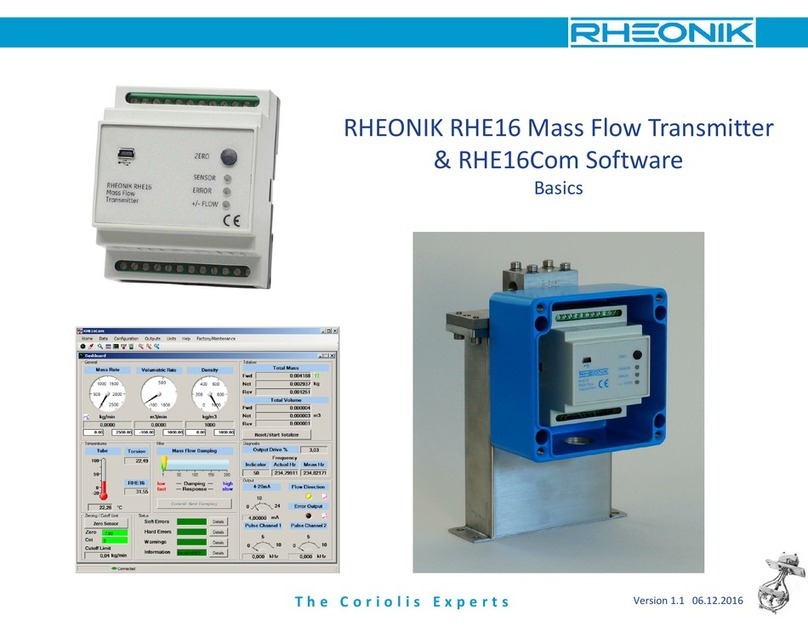 RHEONIK RHE16 Short manual