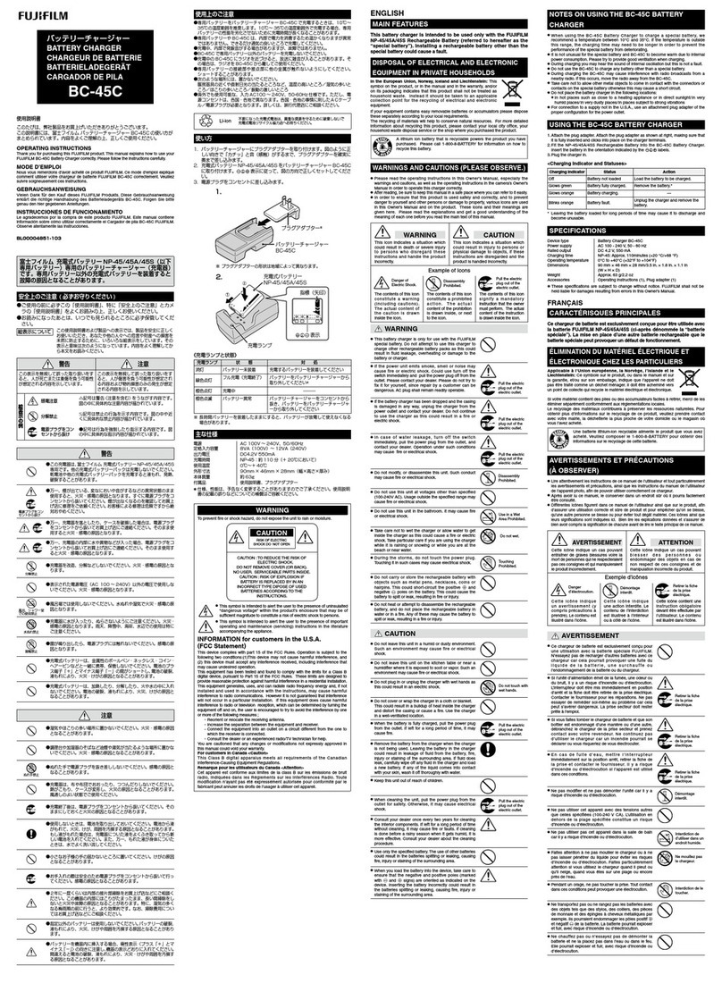 FujiFilm BC-45C operating instructions