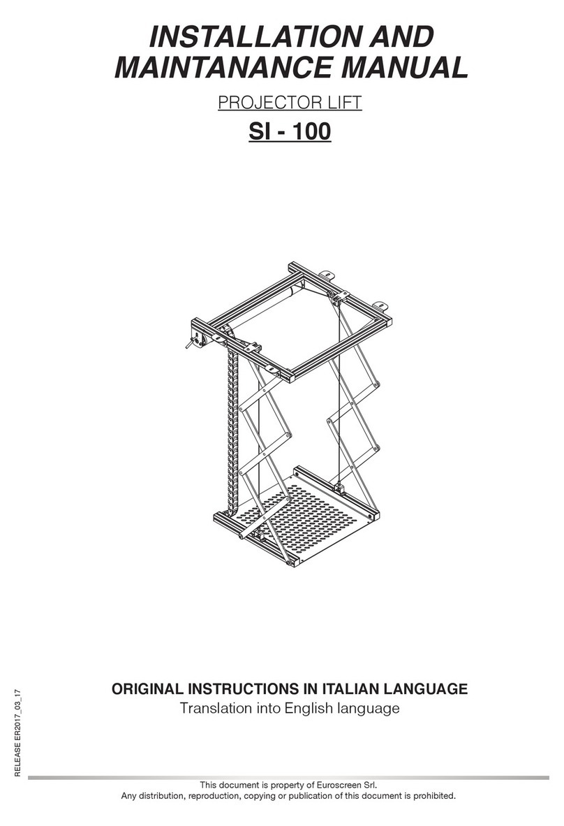 Euroscreen SI-100 Installation and maintenance manual Euroscreen SI-100 Installation and maintenance manual