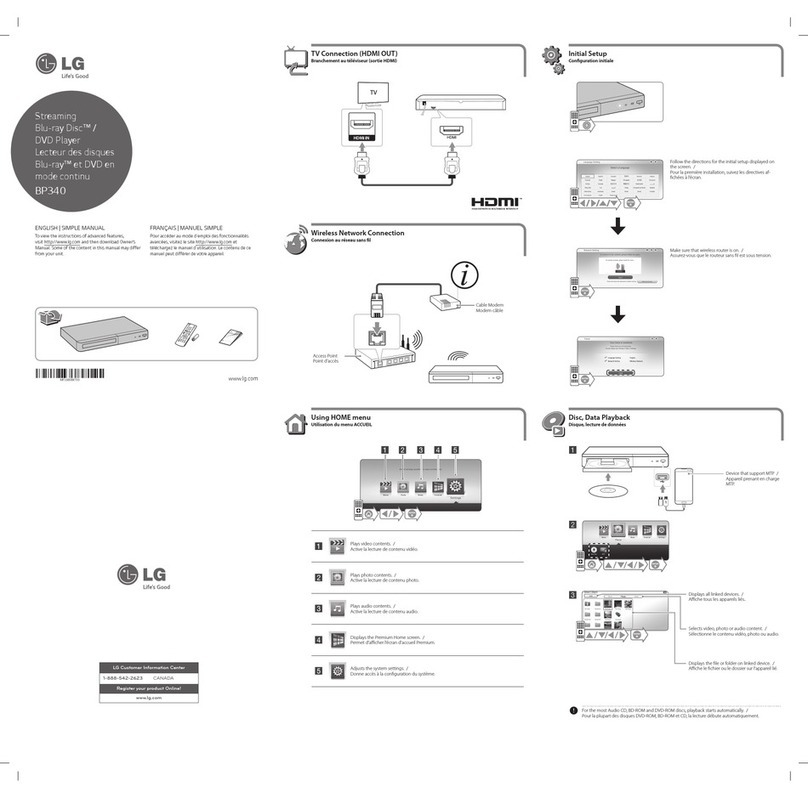 LG BP340 Simple manual