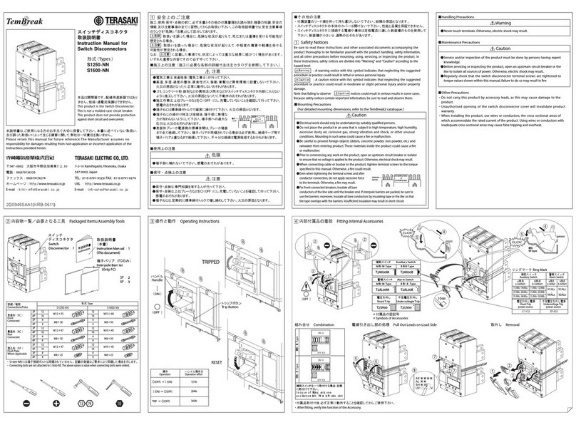 TERASAKI TemBreak 2 S1250-NN instruction manual