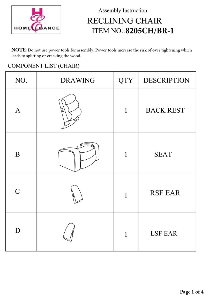 Homelegance 8205CH-1 Assembly instruction