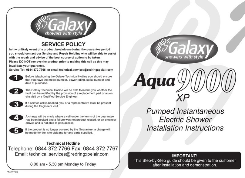 Galaxy Aqua 9000 XP installation instructions Galaxy Aqua 9000 XP installation instructions