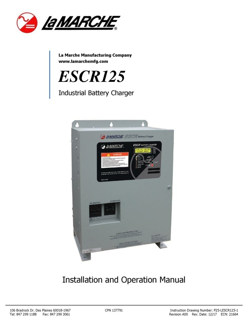 Lamarche ESCR125 Installation and operation manual