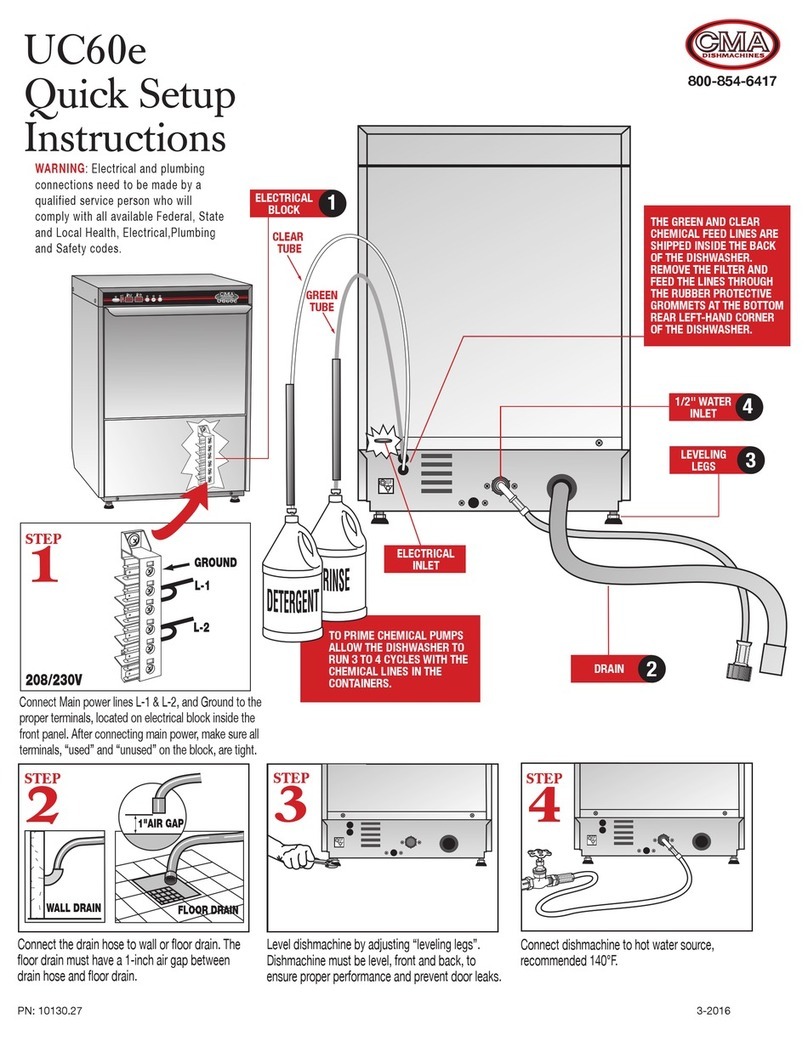 CMA Dishmachines UC60E Manual CMA Dishmachines UC60E Manual