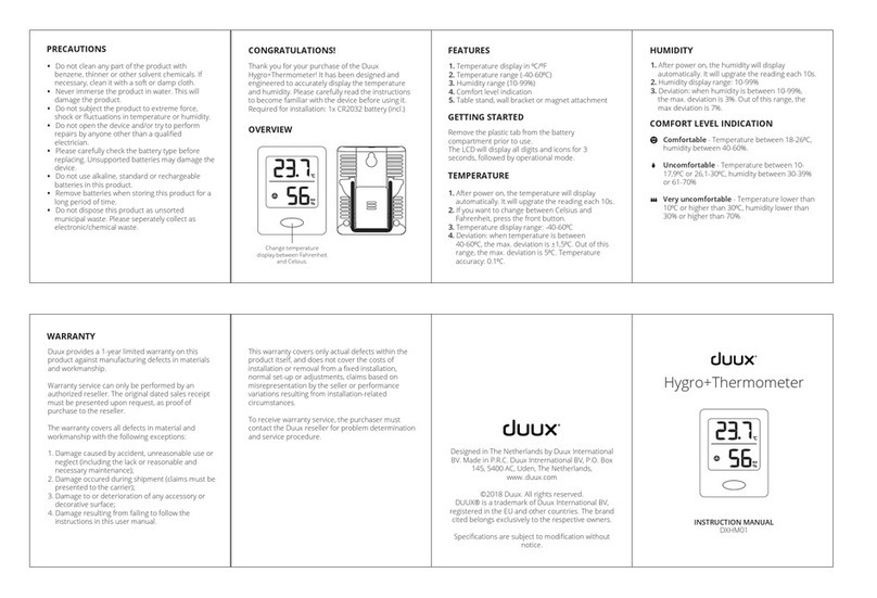 Duux DXHM01 instruction manual