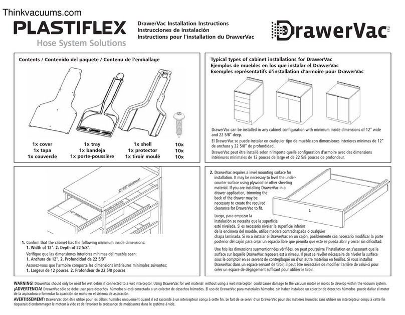 Plastiflex DrawerVac installation instructions
