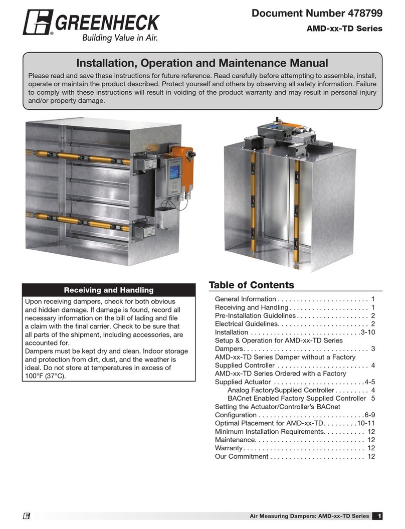 Greenheck AMD-42-TD User manual