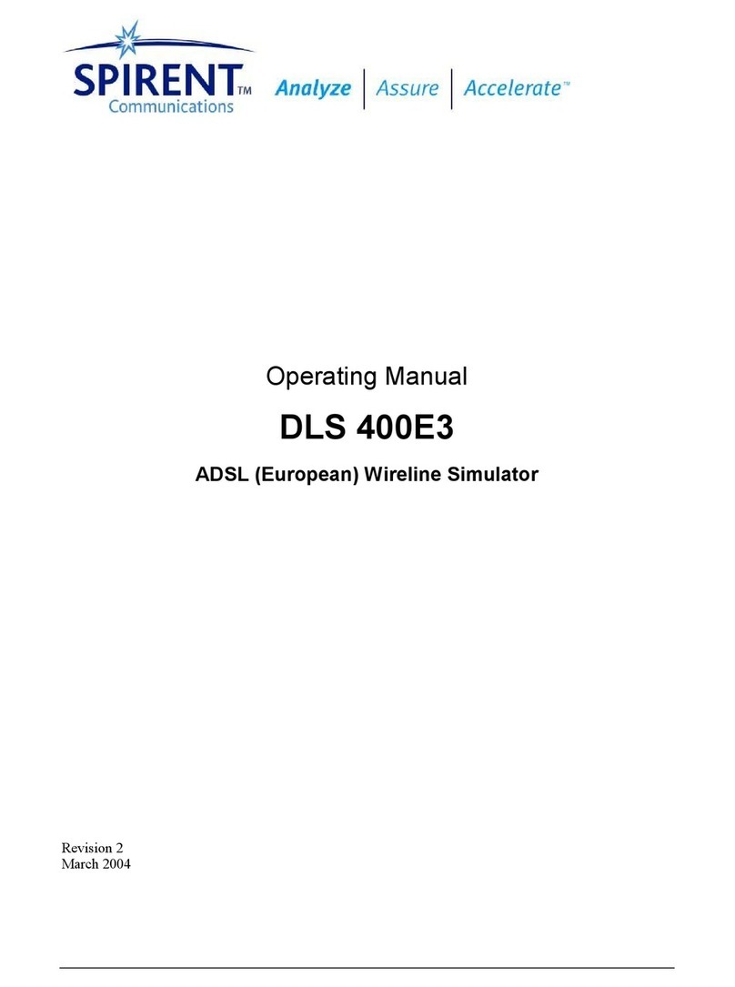 Spirent DLS 400E3 operating manual