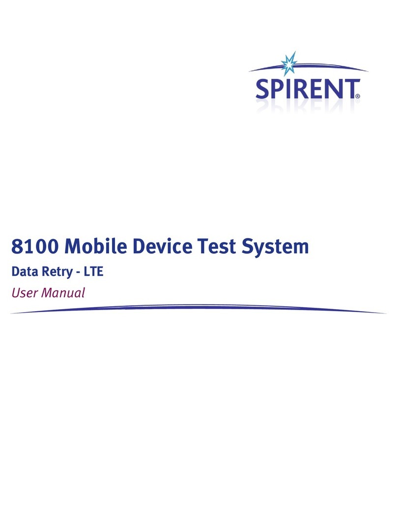 Spirent 8100 User manual