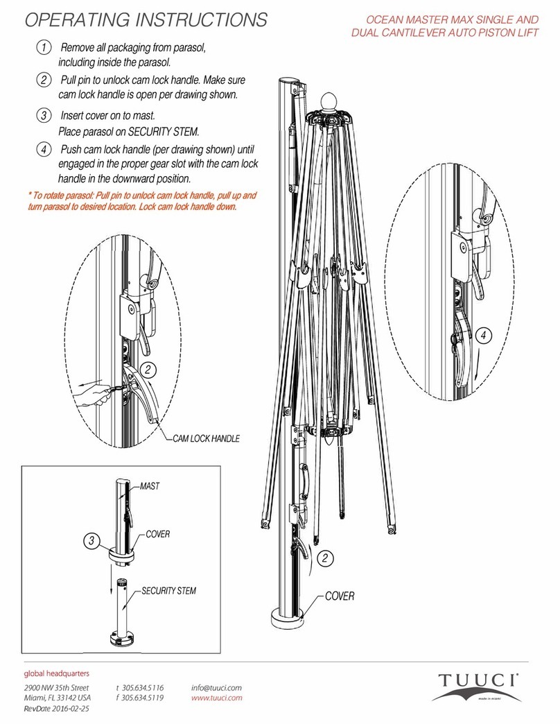 Tuuci OCEAN MASTER MAX SINGLE CANTILEVER User manual