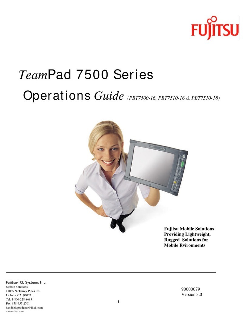 Fujitsu TeamPad PBT7500-16 User manual