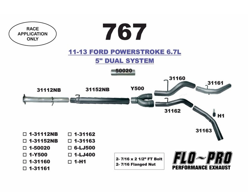 Flopro 767 Installation instructions manual