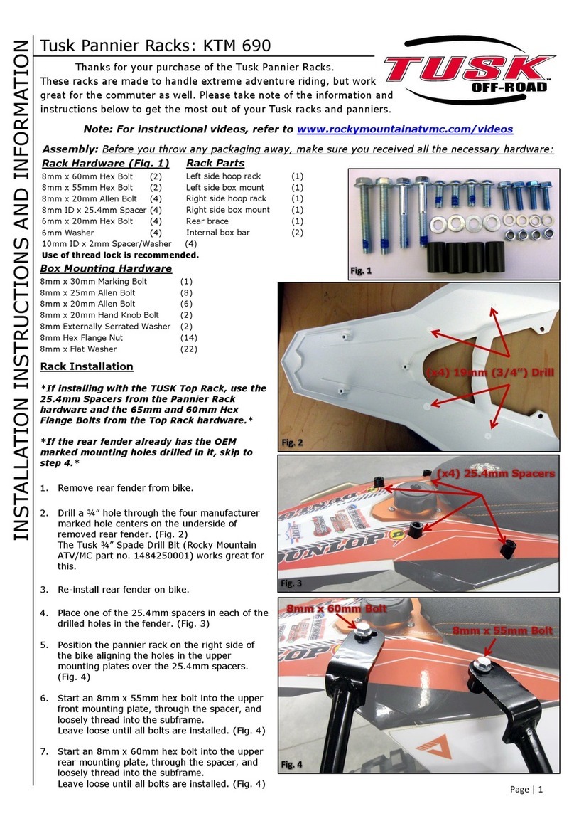 Tusk KTM 690 Installation instructions and information manual Tusk KTM 690 Installation instructions and information manual