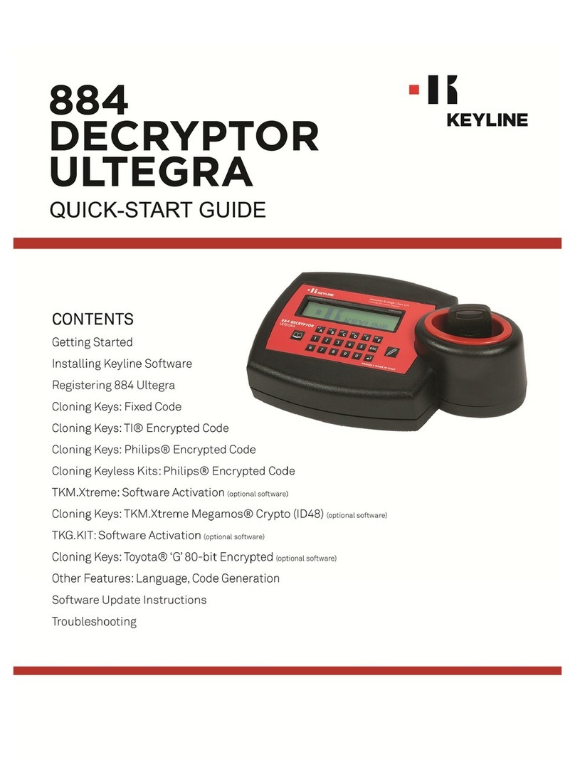 Keyline 884 DECRYPTOR ULTEGRA quick start guide