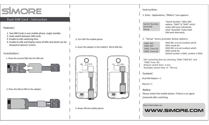 SIMORE Dual-SIM Card Instruction