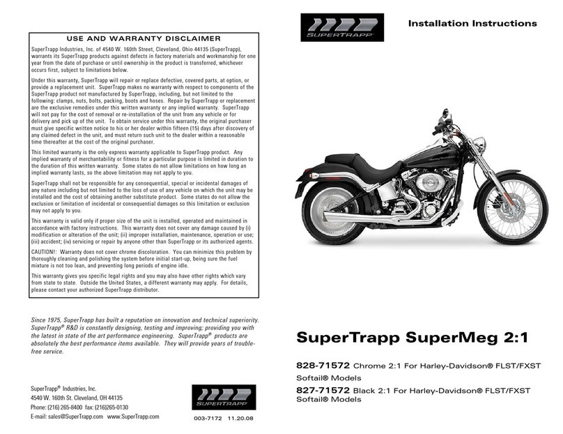 SuperTrapp SuperMeg 2:1 installation instructions
