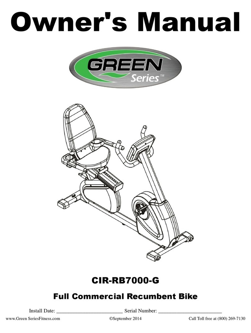 GREEN SERIES FITNESS CIR-RB7000-G owner's manual GREEN SERIES FITNESS CIR-RB7000-G owner's manual