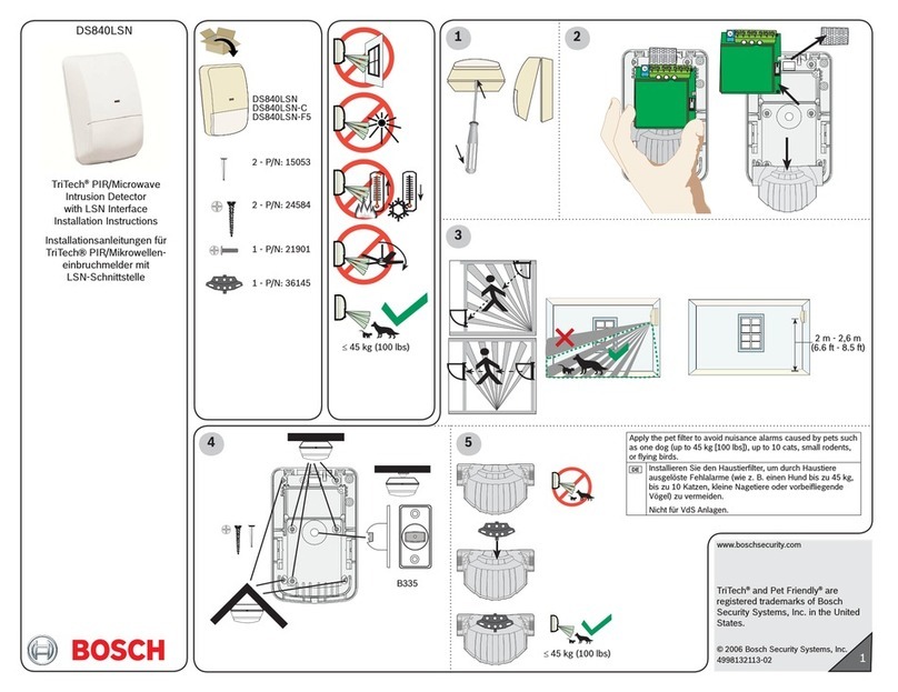 Bosch DS840LSN installation instructions