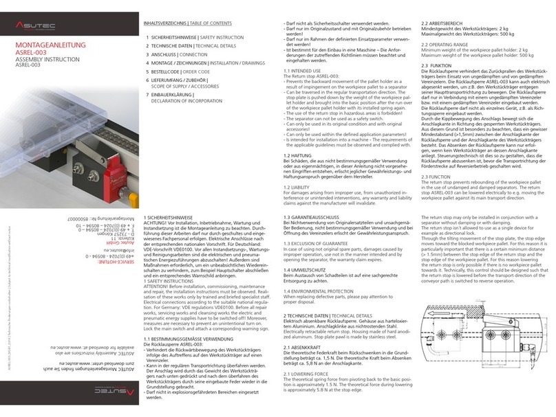 Asutec ASREL-003 Assembly instruction