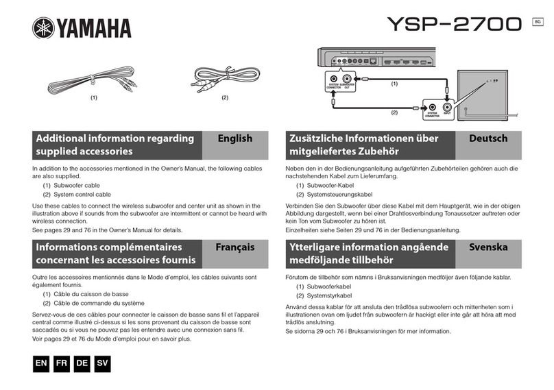Yamaha YSP-2700 User manual