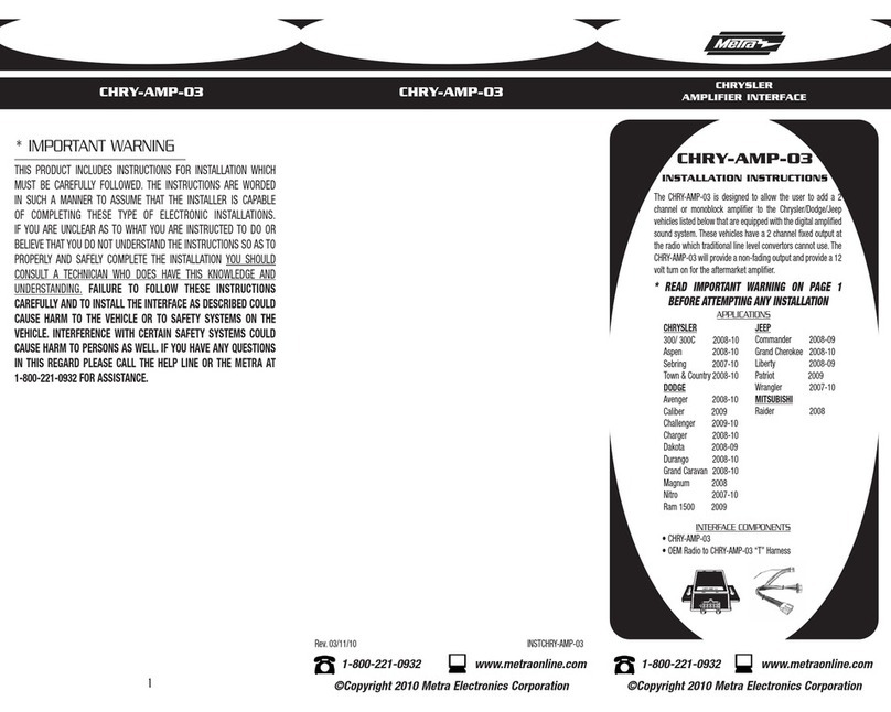 Metra Electronics CHRY-AMP-03 installation instructions