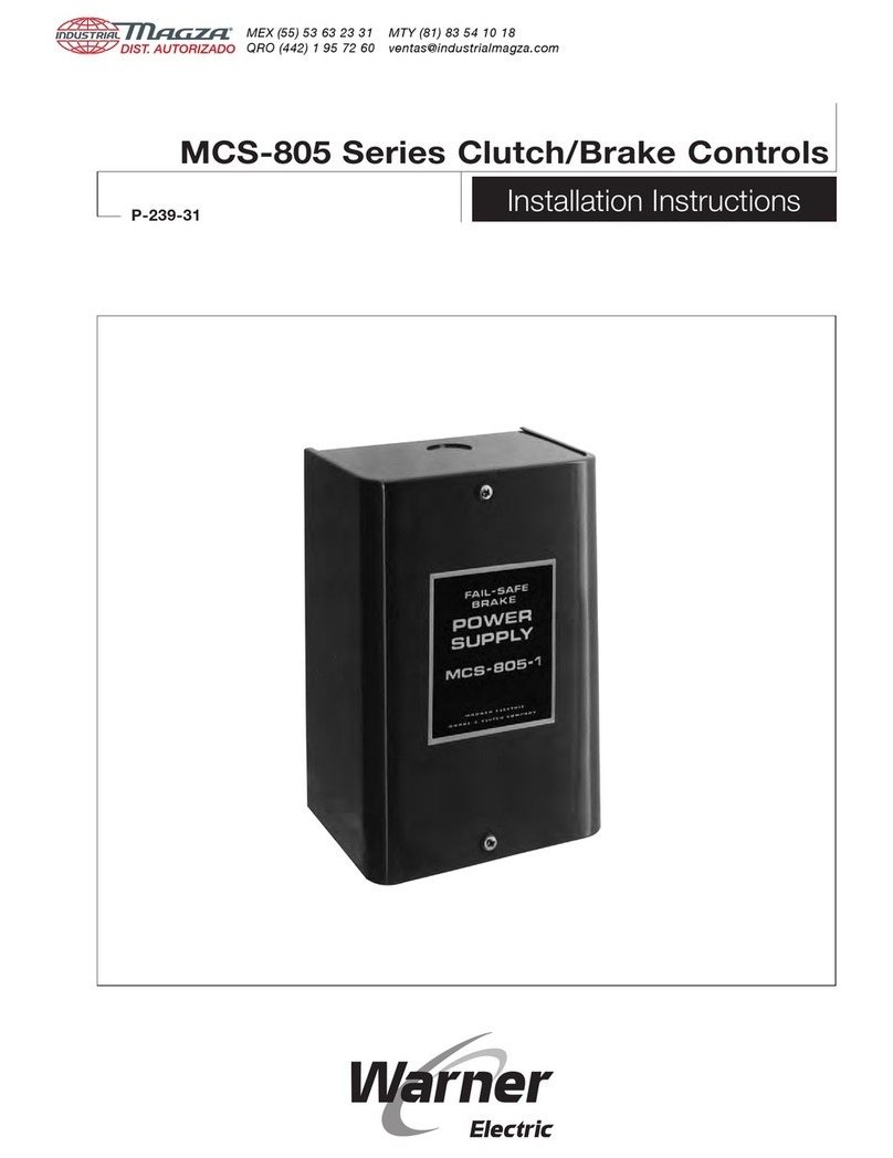 Warner Electric MCS-805-1 User manual