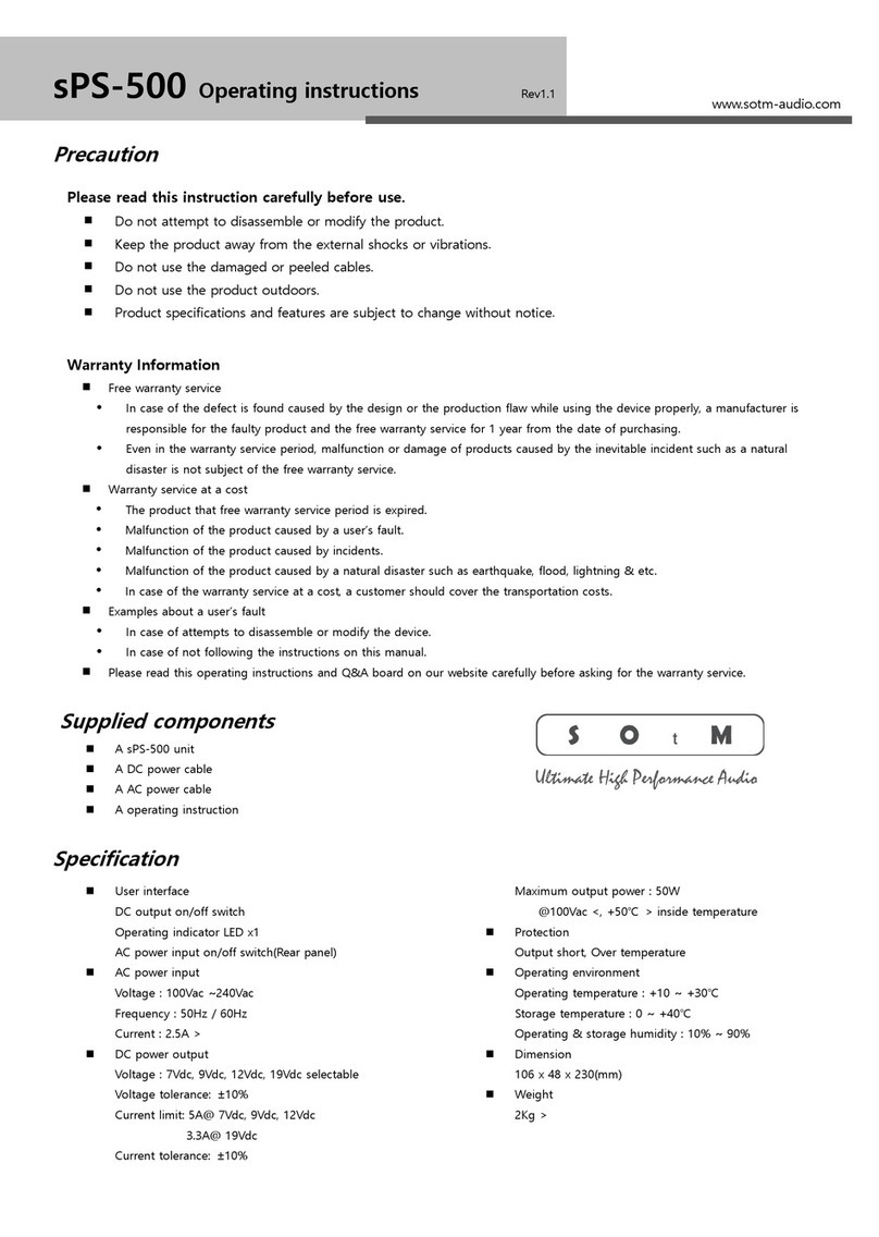 SOtM sPS-500 operating instructions