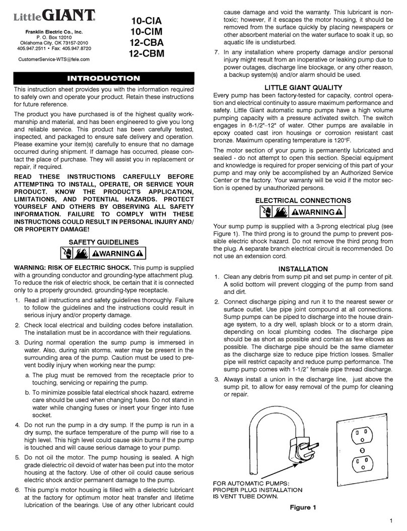 Little Giant 10-CIA User manual Little Giant 10-CIA User manual