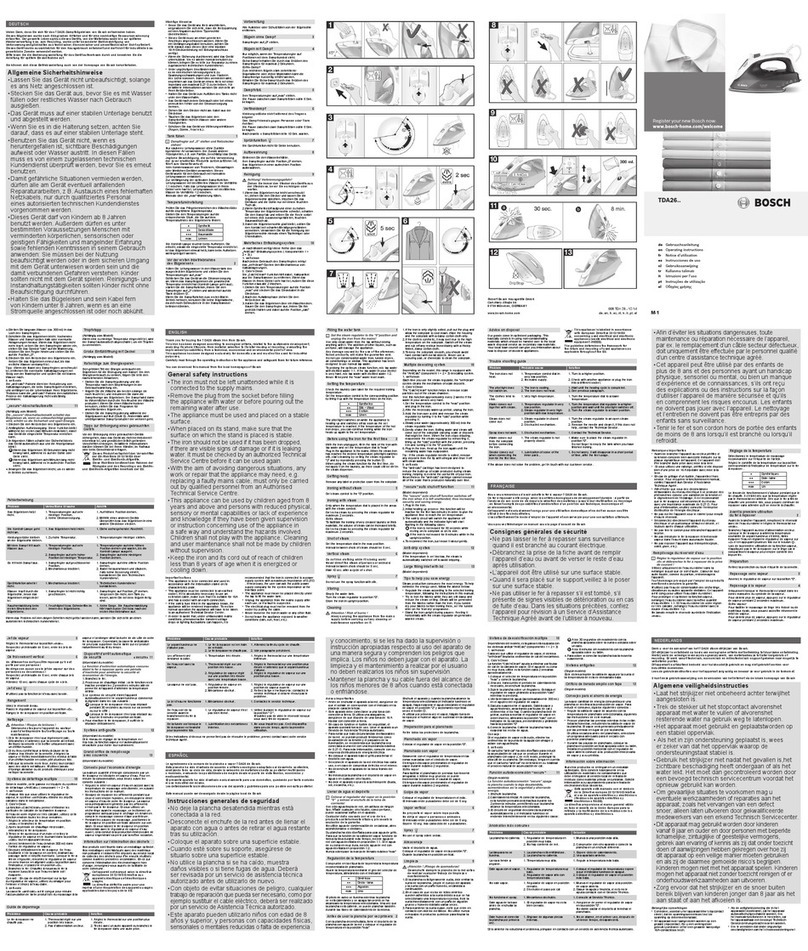 Bosch TDA26 Series operating instructions