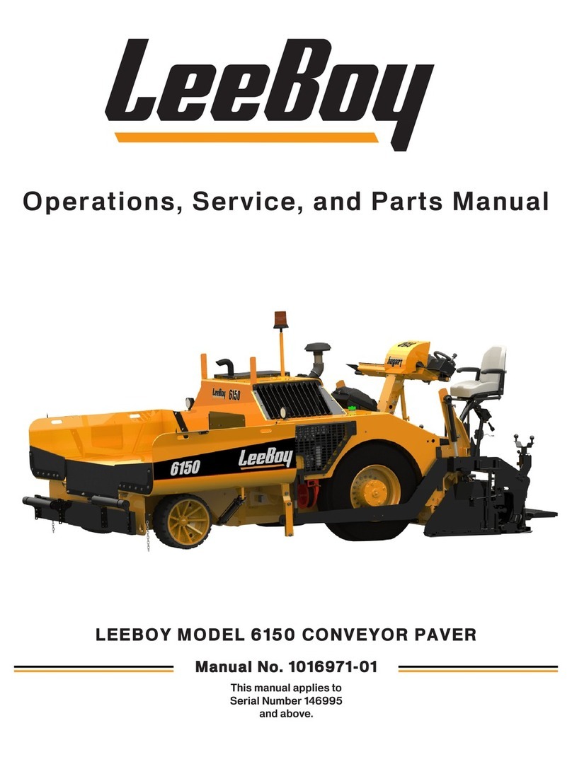 LeeBoy 6150 Operation & service manual