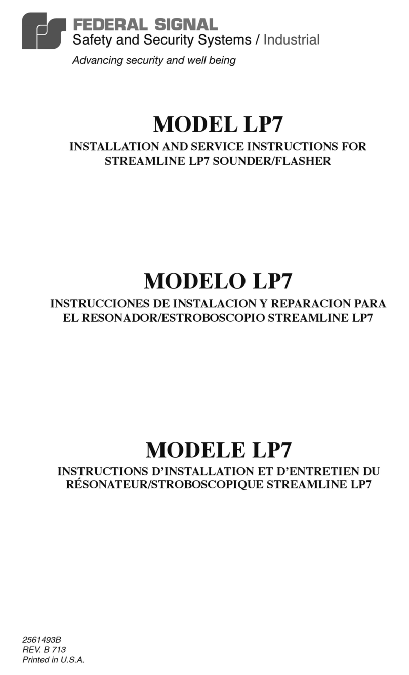 Federal Signal Corporation LP7 Installation and service instructions Federal Signal Corporation LP7 Installation and service instructions