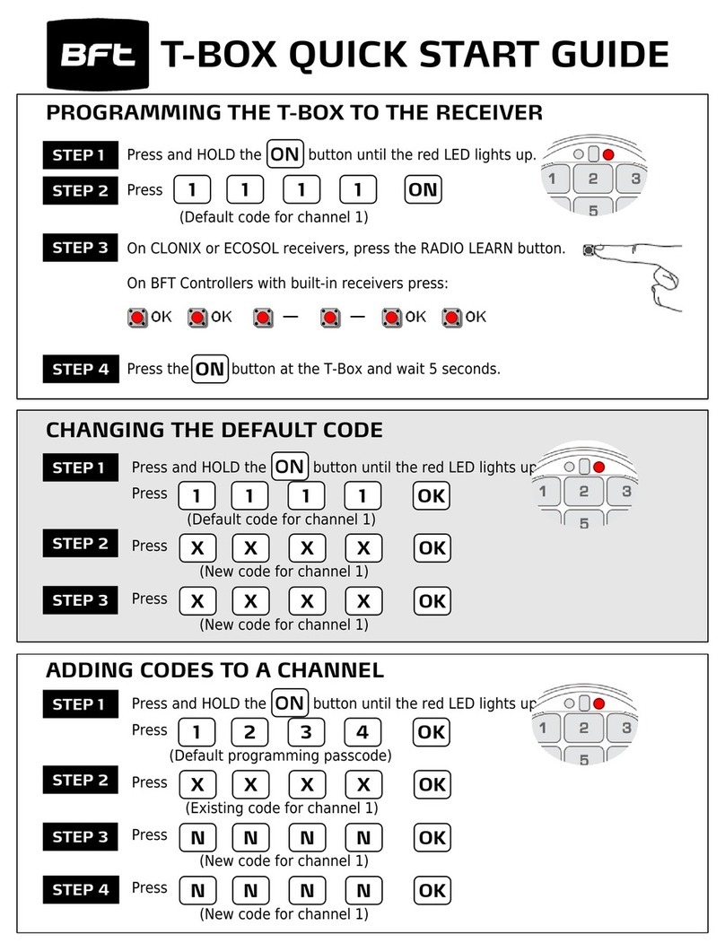 BFT T-Box User manual