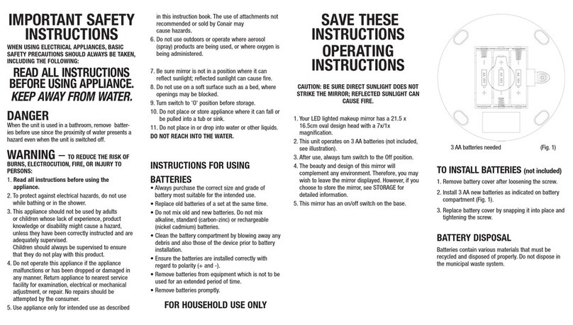 Conair Reflections manual