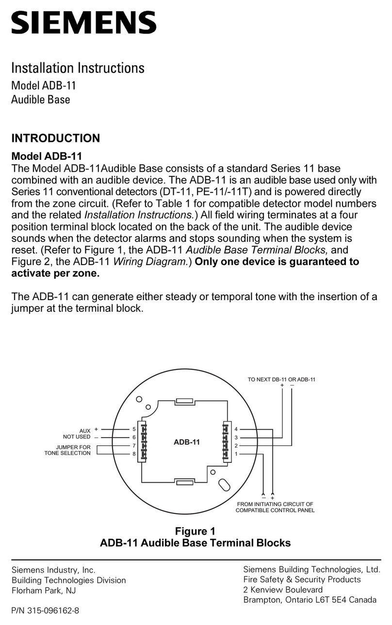 Siemens ADB-11 installation instructions