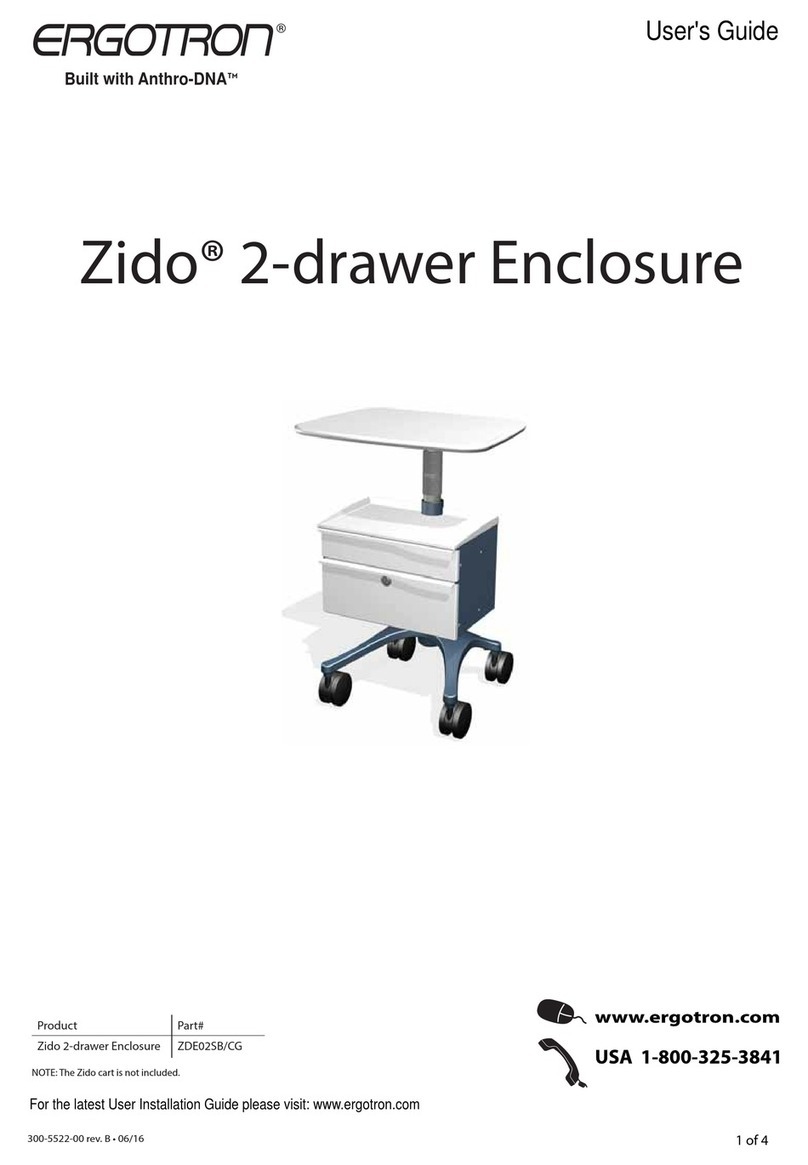 Ergotron Zido 2-drawer Enclosure User manual