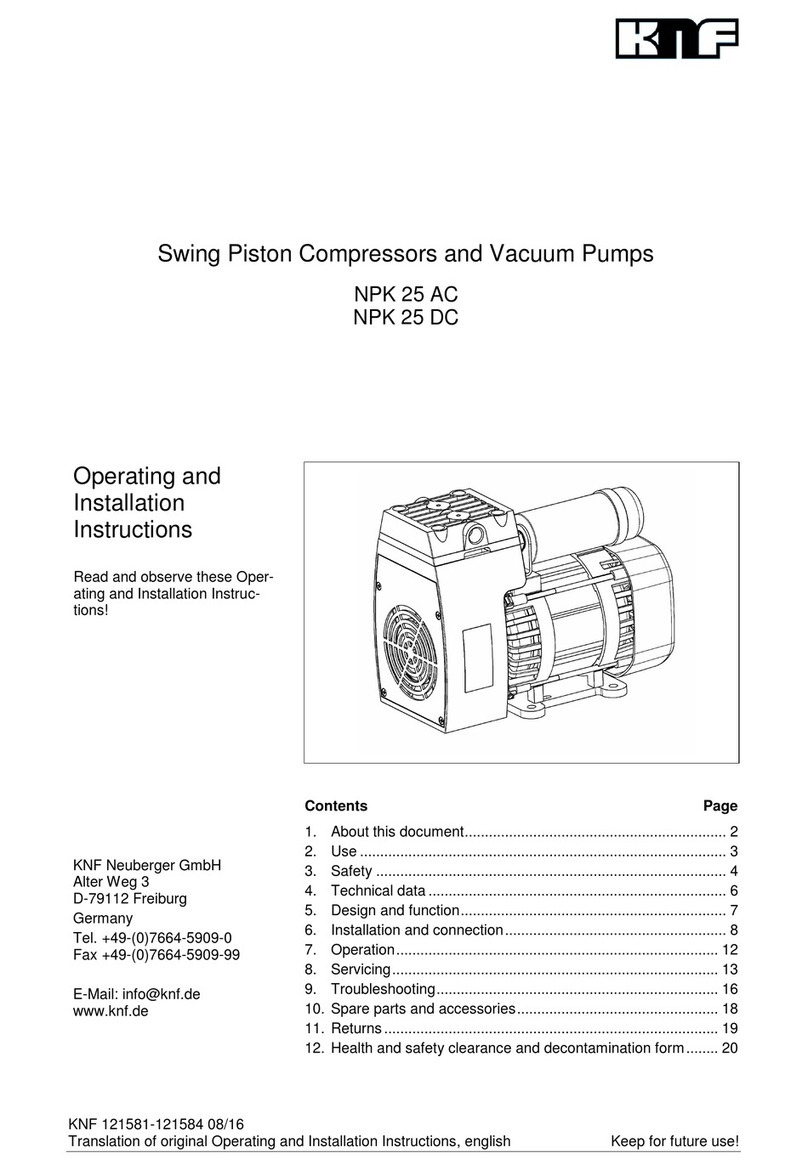 KNF NPK 25 AC Operation and installation instructions KNF NPK 25 AC Operation and installation instructions