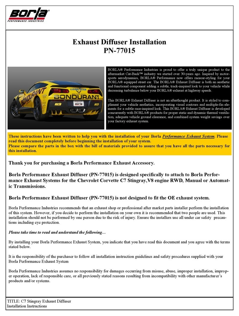 BORLA 77015 installation instructions
