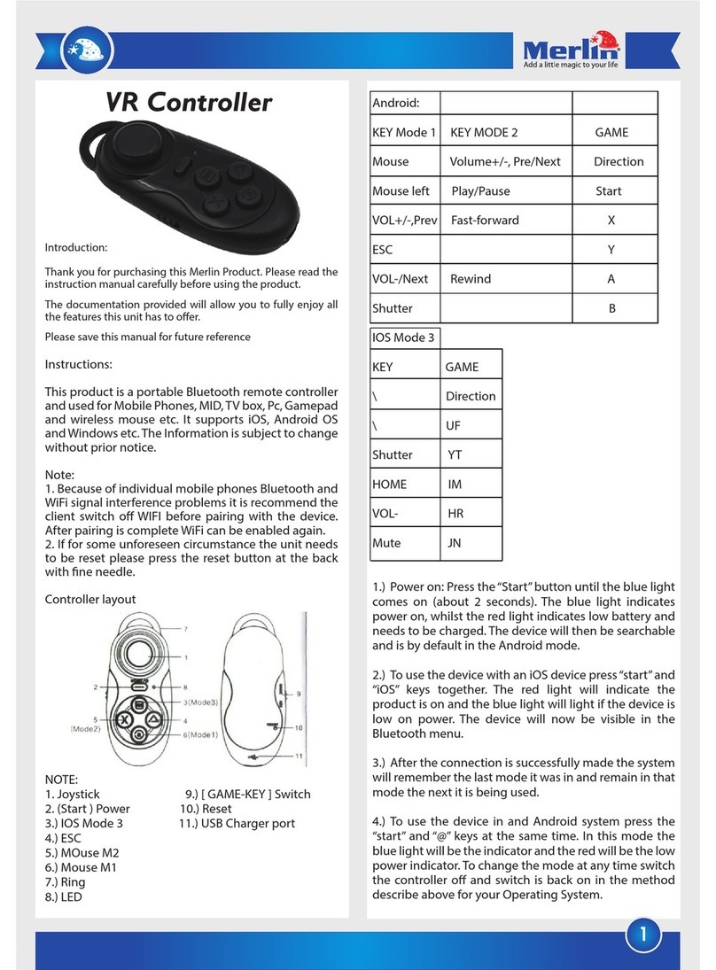 Merlin VR Controller instructions