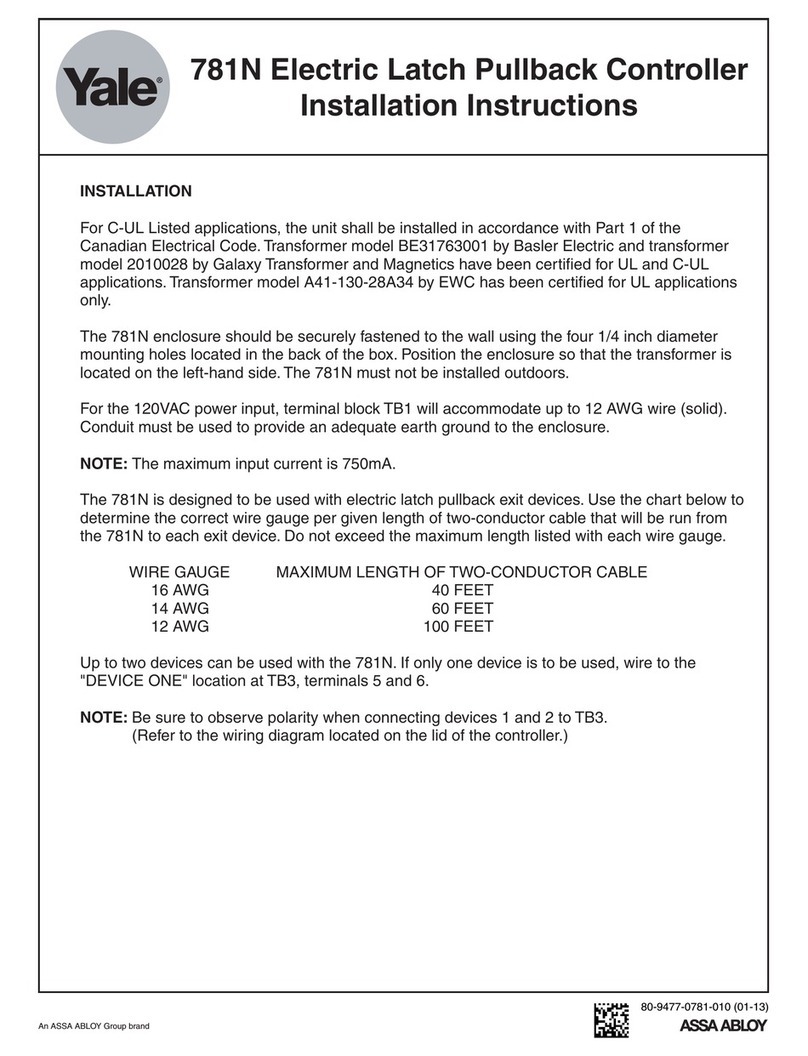 Yale 781N installation instructions