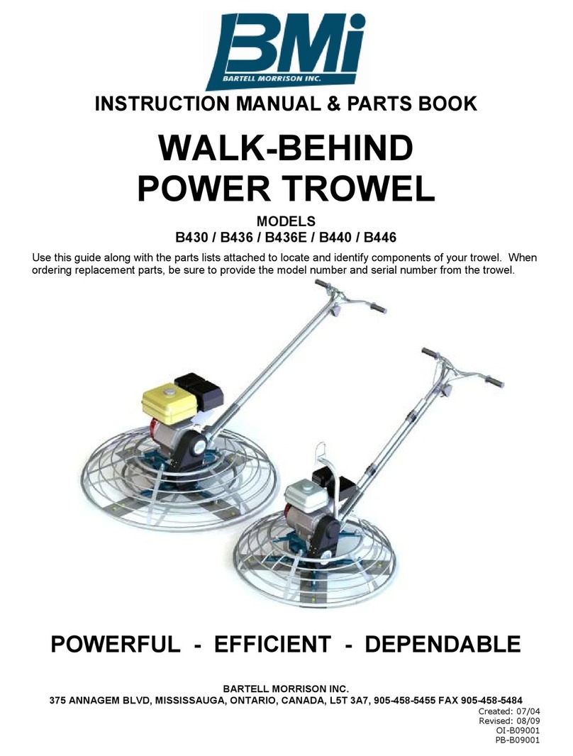 Bartell B430 Instruction	 manual & parts book