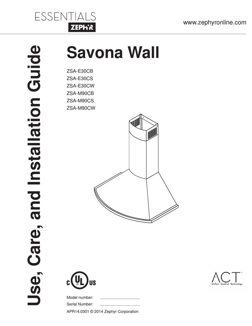 Zephyr Savona Wall Installation guide Zephyr Savona Wall Installation guide