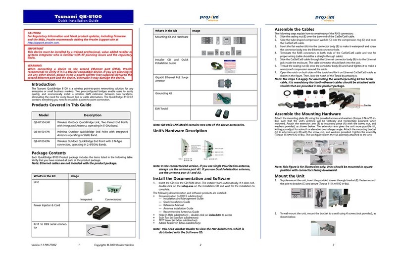 Proxim Tsunami QB-8100 User manual